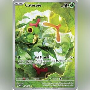 🍃 Caterpie 172/165 Pokémon Card - Scarlet & Violet 151 - NM Secret Rare 🍃